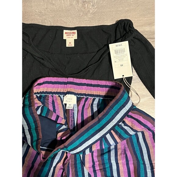 Women’s New Shorts Off Shoulder Black Top size XS Cute Stylish Colorful soft - Picture 4 of 4